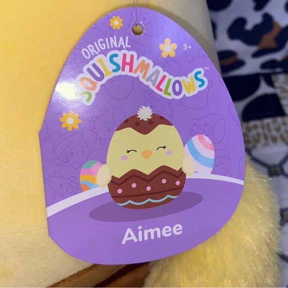 SQUISHMALLOWS JAZWARES AIMEE THE CHICK N A CHOCOLATE EGG PLUSH PILLOW - Picture 6 of 7